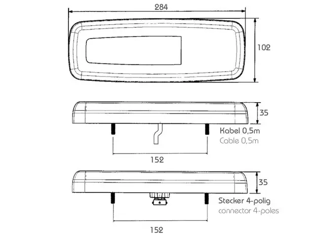 LED Rear Combination Lamp PRO-ROAD LG 12 connector 5-pole, ADR-appr., tail light 