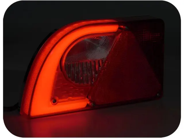 LED Hybrid Rear Lamp PRO-MINI-CURVE left with integrated triangle reflex ref 