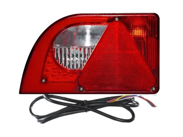 ED Hybrid Rear Lamp PRO-MINI-CURVE left with integrated triangle reflex ref 