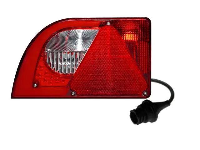 LED Hybrid Rear Lamp PRO-MINI-CURVE left with integrated triangle reflex ref 