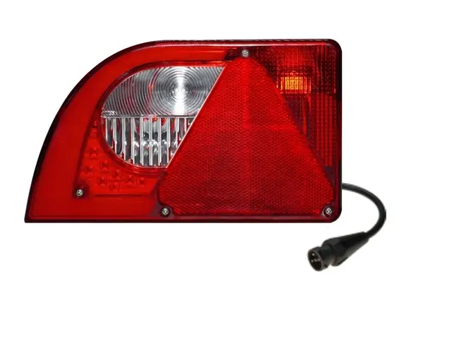 LED Hybrid Rear Lamp PRO-MINI-CURVE right with reversing lamp, 12V bulbs fit 