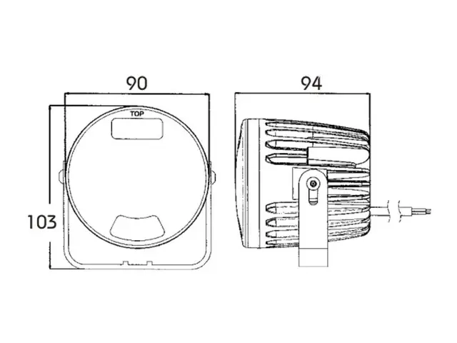 LED Fog Lamp PRO-FOG II 12/24V cable 0,5m 