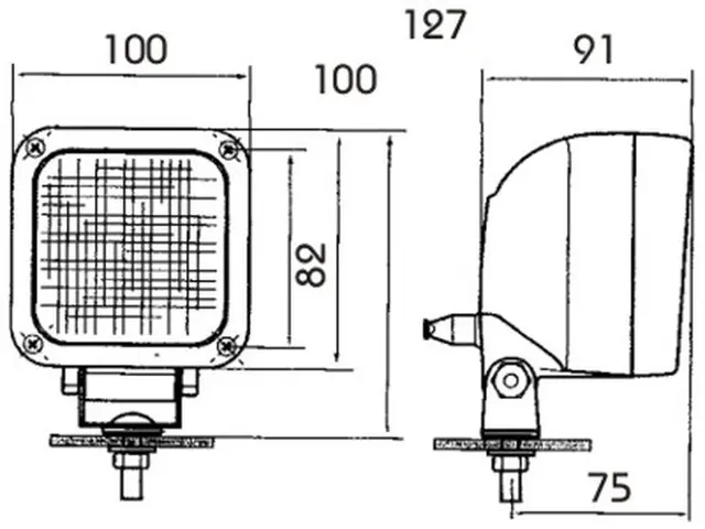 H3-Work Lamp without cable without bulb 