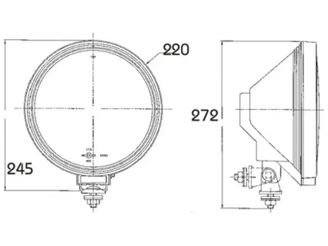 H1-Spot Lamp clear lens 