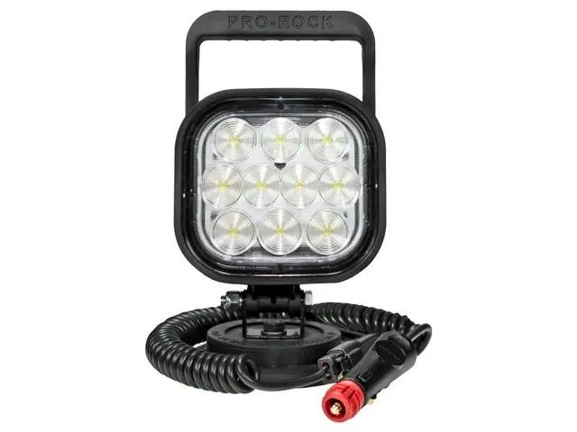 LED Work Lamp PRO-ROCK II H&S with handl vacuum/magnetic, 2000 lumen, spiral cabl 