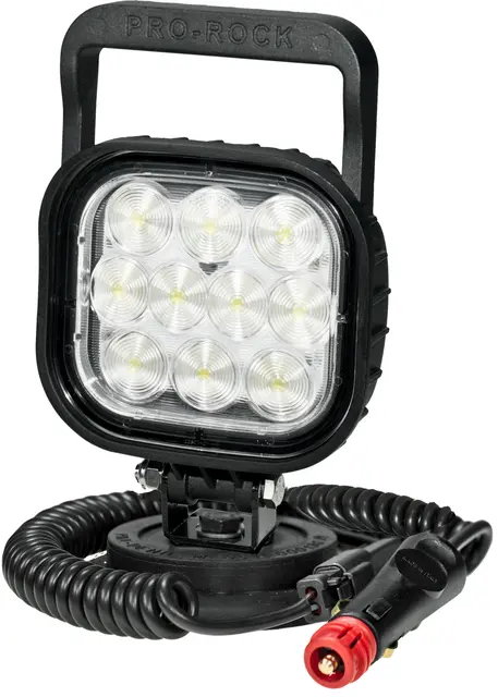 LED Work Lamp PRO-ROCK II H&S with handl vacuum/magnetic, 2000 lumen, spiral cabl 