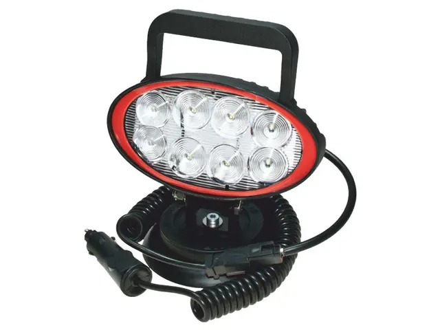 LED work lamp PRO-WORK II H&S vaccum-/magnetic base, spiral cable 3m, 