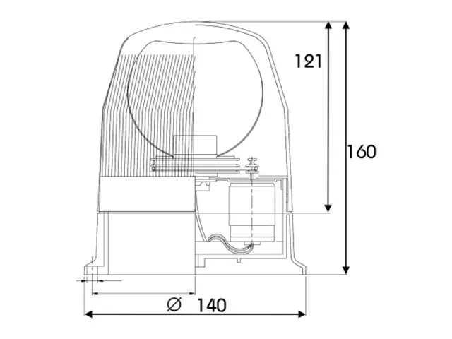 Rotating Beacon PRO-EUROLINE 3 bolts 12/24V, amber 