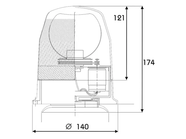 Rotating Beacon PRO-EUROLINE vacuum/magn 12/24V, amber 