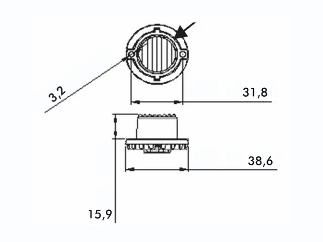 LED Beacon PRO-MICRO-STROBE ECE amber, cable 2,7m, 10-30V, recessed or p 
