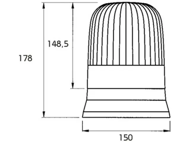 Rotating Beacon ECO LINE II 24V 3 bolts 