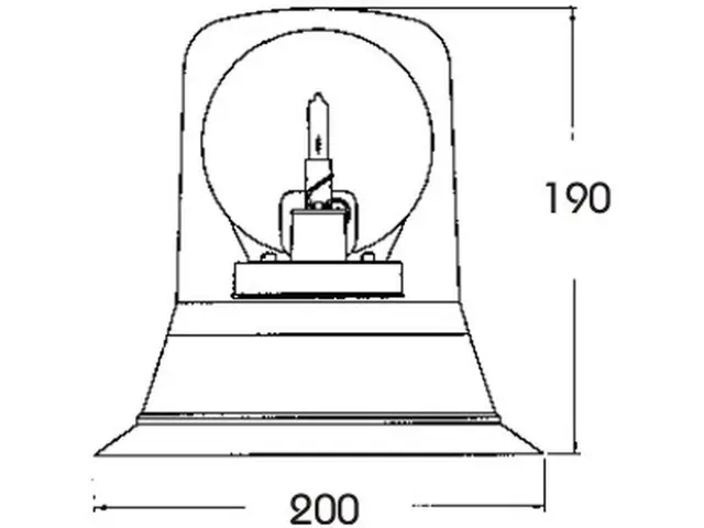 Rotating Beacon STANDARD LINE vacuum/mag 12/24V, amber 