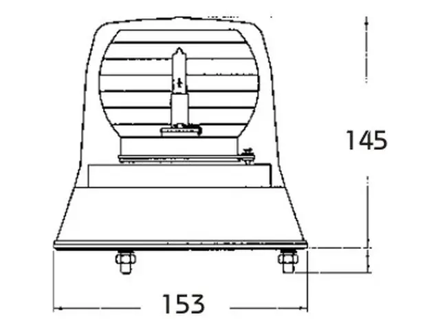 Rotating Beacon EVOLUTION LINE 3 bolts M 12/24V 