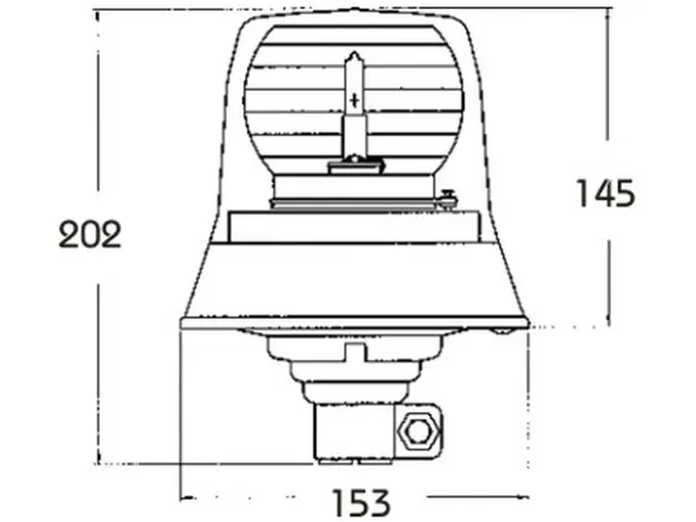 Rotating Beacon EVOLUTION LINE pole moun 12/24V 