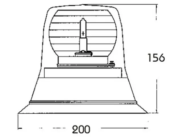 Rotating Beacon EVOLUTION LINE vacuum/ma 12/24V 