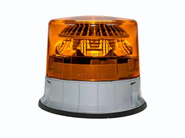 LED beacon PRO-ROTA-FLASH XL 3 bolt fixation, 12/24V, amber, ECE R65, 