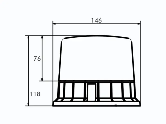 LED beacon PRO-ROTA-FLASH XL 3 bolt fixation, 12/24V, amber, ECE R65, 