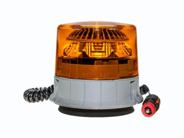 LED beacon PRO-ROTA-FLASH XL magnetic fixation, 12/24V, amber, ECE R6 