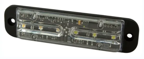 LED Beacon PRO-FLAT-STROBE II amber, clear lens, 12/24V, ECE R65, ECE 