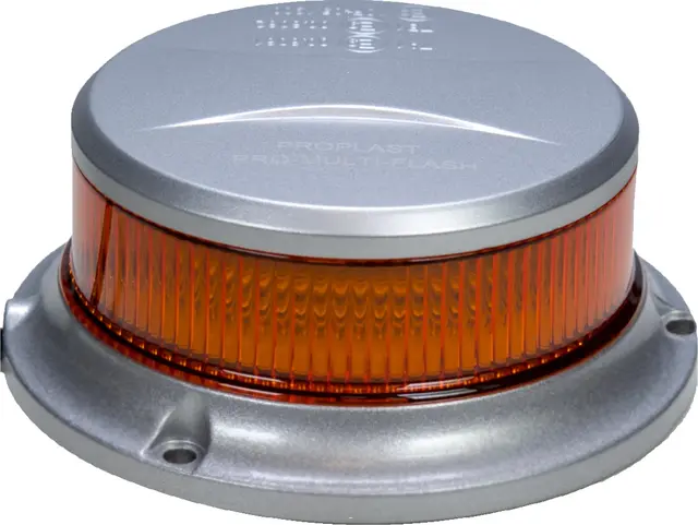 LED Beacon PRO-MULTI-FLASH II amber, 3 bolts, 9-30V, 27W, ECE R65, ECE 