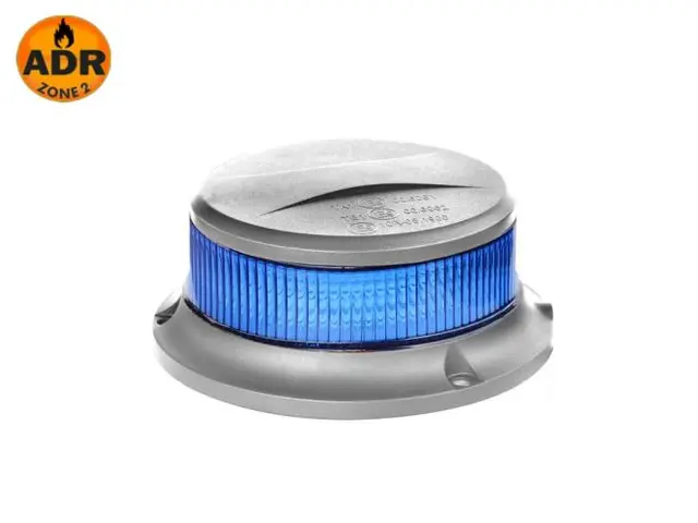 LED Beacon PRO-MULTI-FLASH II blue, 3 bolts, 9-30V, 27W, ECE R65, ECE 