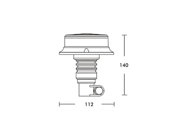 LED Beacon PRO-MULTI-FLASH II blue, flexible pole mount, 9-30V, 27W, E 
