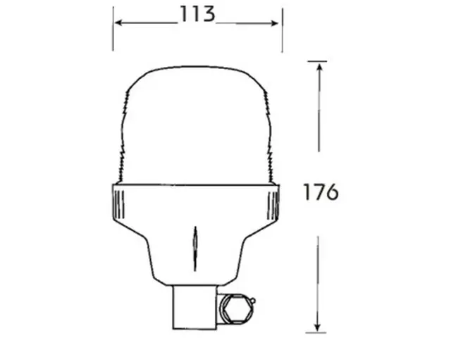 Xenon Single Flash Beacon 12/24V pole mount 