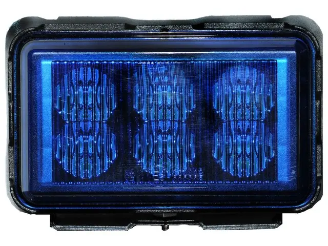 LED Beacon PRO-STROBE 12/24V cable 1,8m, blue, bracket mount 