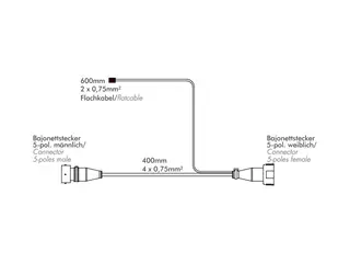 Adapter cable for using an additional re cable 0,4/0,6m