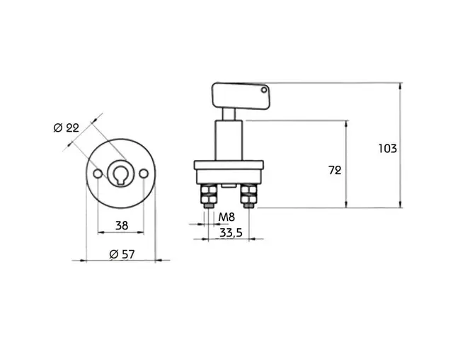 Switch Isolator 1000A at 12V 
