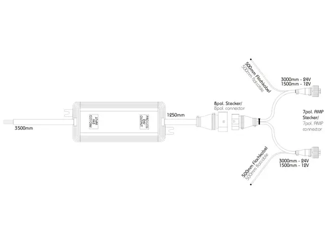 Pre-assembled LED Control Kit PRO-LCG 12 7-pole AMP connector 