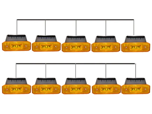 Cabled LED Sidemarker Lamps 2 x 5 Lamps 