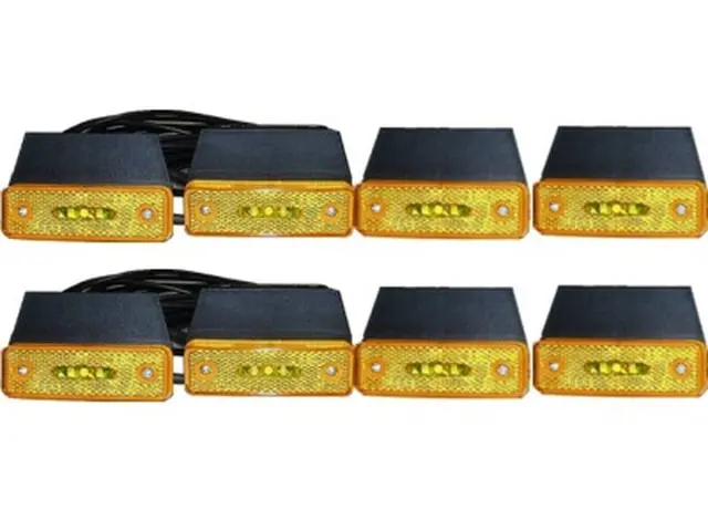 Cabled LED Sidemarker Lamps 2 x 4 Lamps 