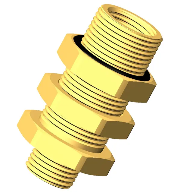 Bulkhead Coupling M22X1,5 - M16X1,5 - M16X1,5 