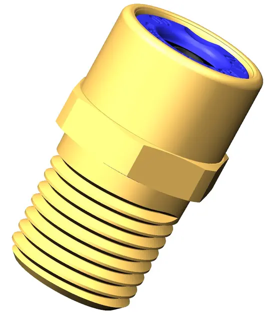 ABC New Line Push-In Coupling 1/4"- 1/4 NPTF 