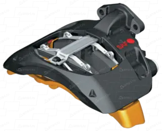 Bremsecaliper venstre Komplett m/Holder SAF