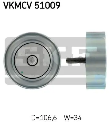 Multi-V idler kit, CV Mercedes 