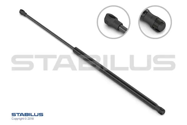 Gassdemper Renault 235N -Lengde 590,5mm Stabilus 