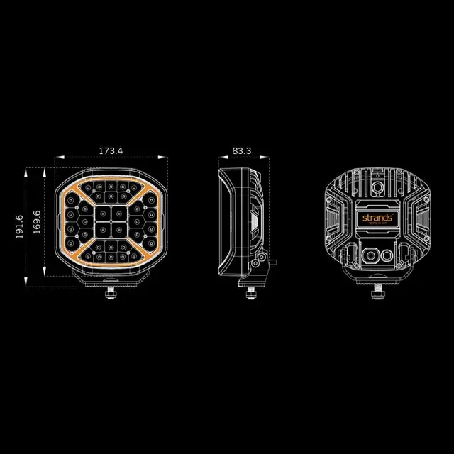 SIBERIA X DRIVING LIGHT 7" AMBER / WHITE Strands 