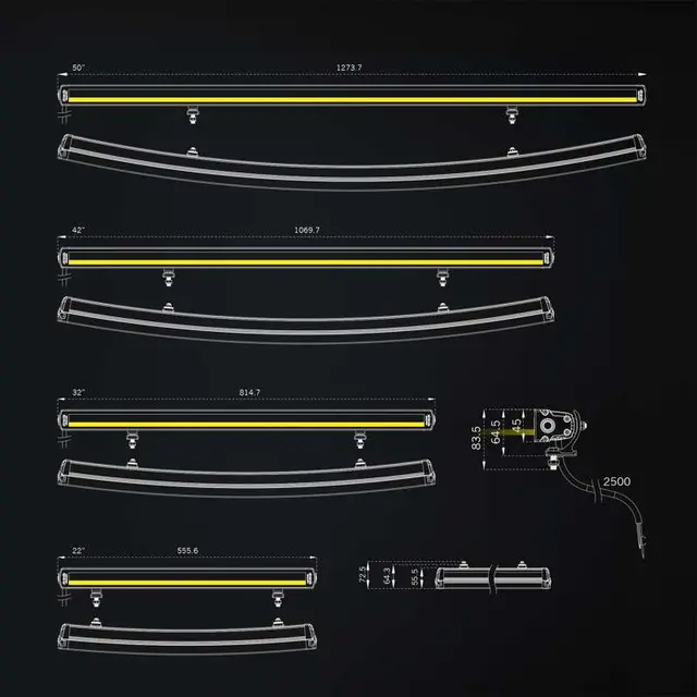 SIBERIA XP SRC LED BAR 50" YELLOW / WHIT Strands 
