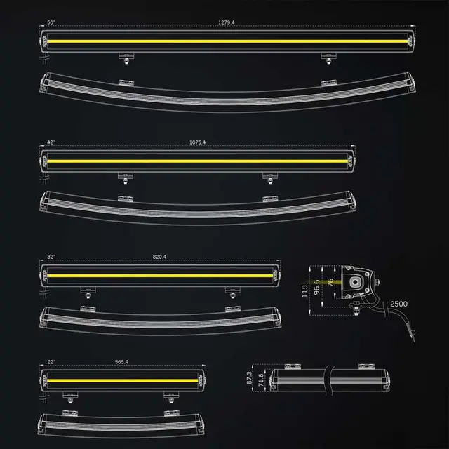 SIBERIA XP  DRC LED BAR 50" YELLOW / WHI Strands 