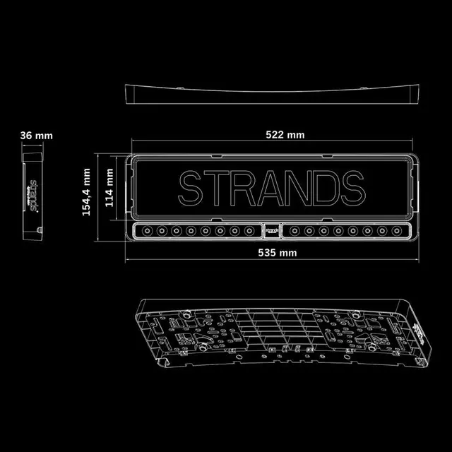 NUUK E-LINE DOU BLACK LED BAR 2X10" Strands 
