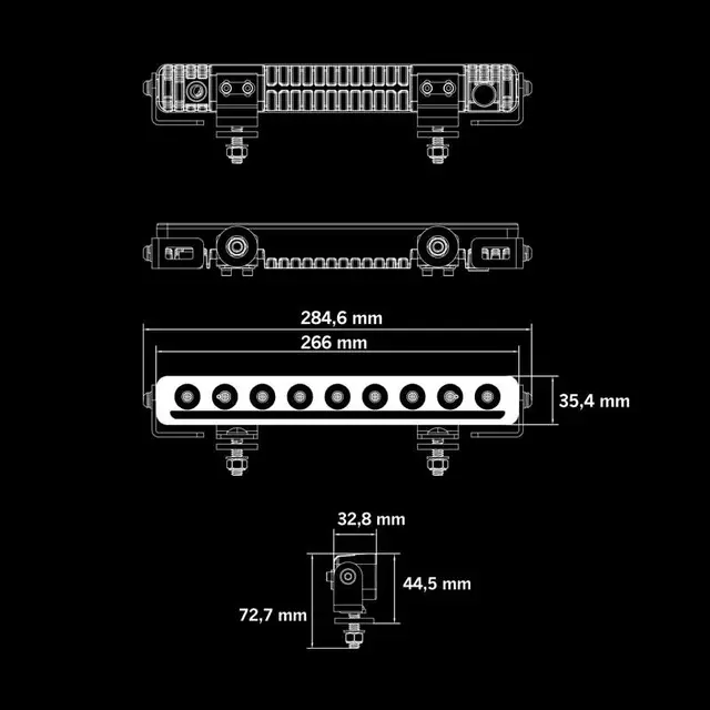 NUUK D-LINE LED BAR 10" Strands 