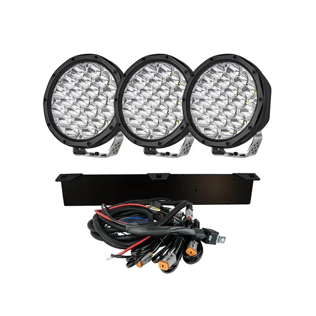 KOMPLETT KIT 3x HUDSON 7" EXTRALJUS LED Strands 