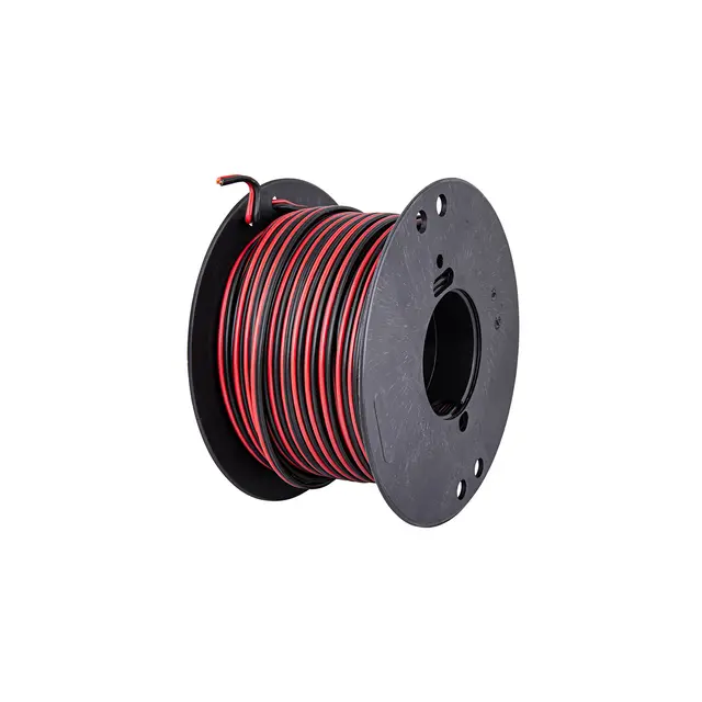 RKUB 2x1,5 mm2 svart/röd Strands 