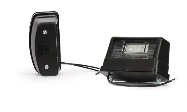 Nummerskiltbelysning 12/24 LED SVART. Strands Lighting Division 