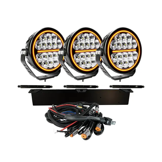 3x SIBERIA NR 7" EXTRALJUS LED KOMPLETT KIT - Strands 