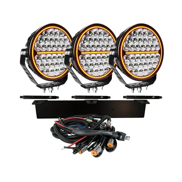 3x SIBERIA NR 9" EXTRALJUS LED KOMPLETT KIT - Strands 