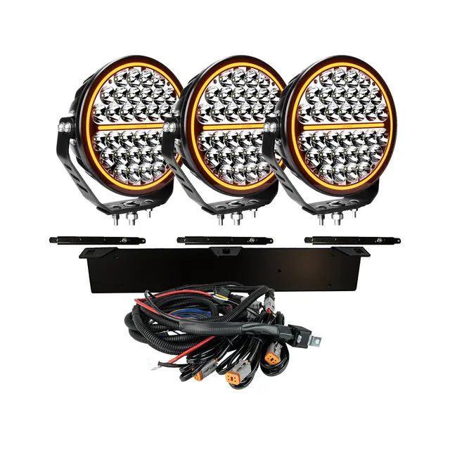 3x SIBERIA NRS 9" EXTRALJUS LED KOMPLETT KIT - Strands 