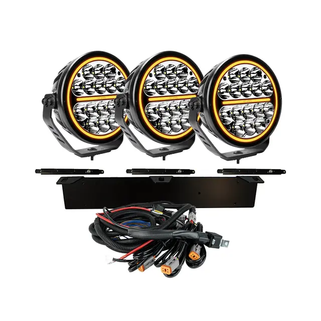 3x SIBERIA NRS 7" EXTRALJUS LED KOMPLETT KIT - Strands 